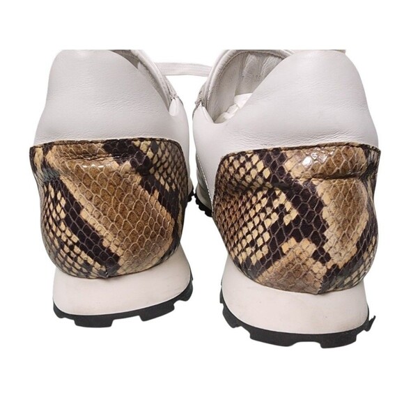 Cavalli Class by Roberto Cavelli Snakeskin Embossed Trim Leather Sneakers EU 46 - Picture 5 of 9
